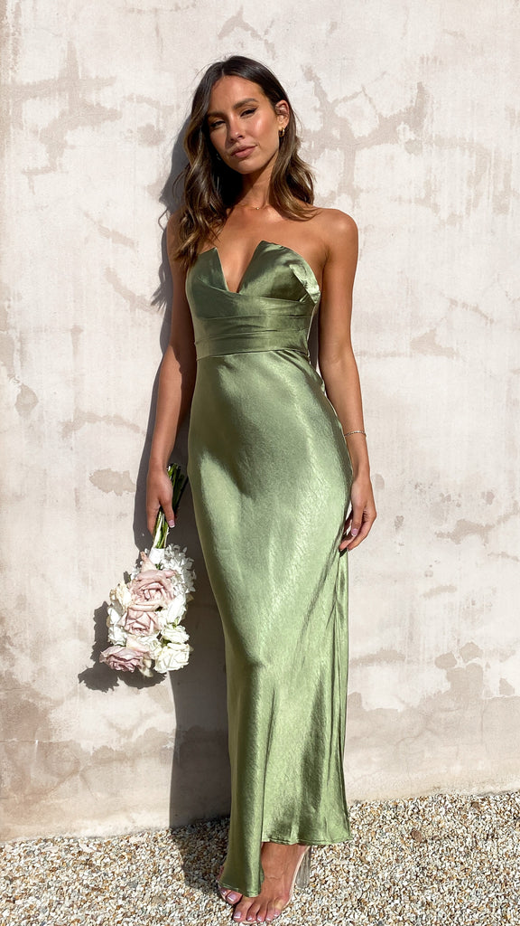 Valerie Maxi Dress - Olive - Billy J