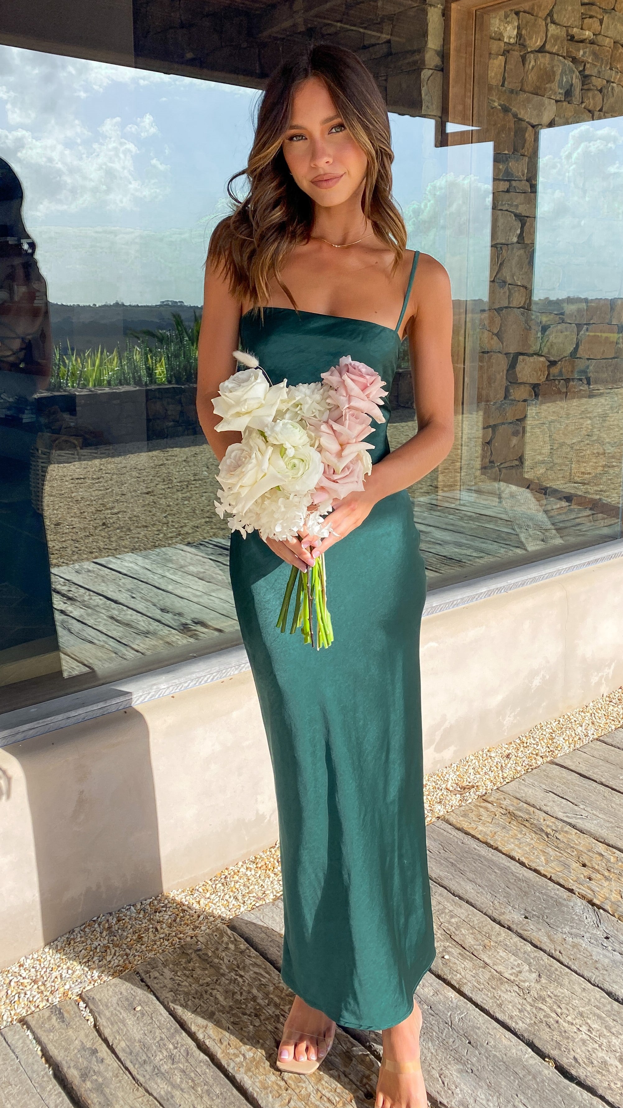 Keira Maxi Dress - Emerald - Billy J