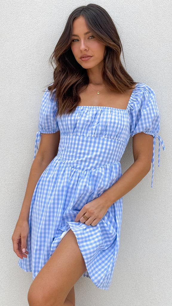 Takashi Mini Dress - Picnic Blue - Billy J