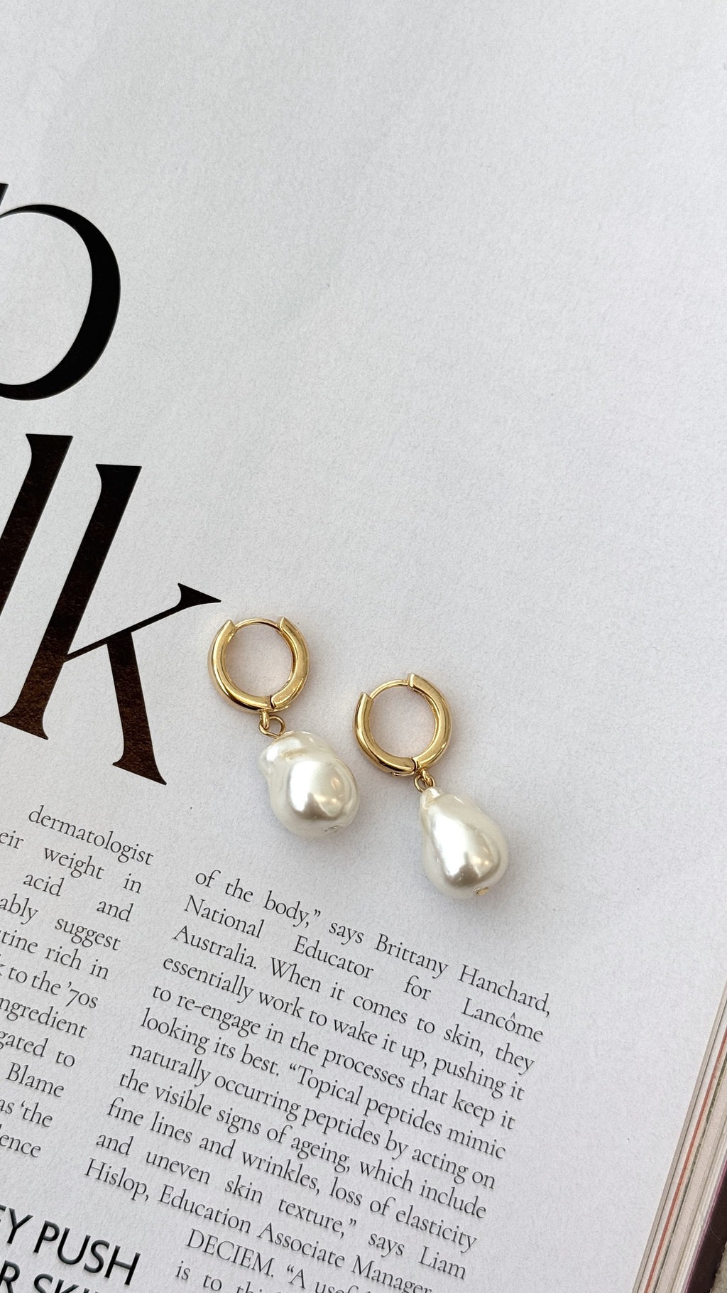 Waverly 18K Gold Earrings - Gold / Pearl - Billy J