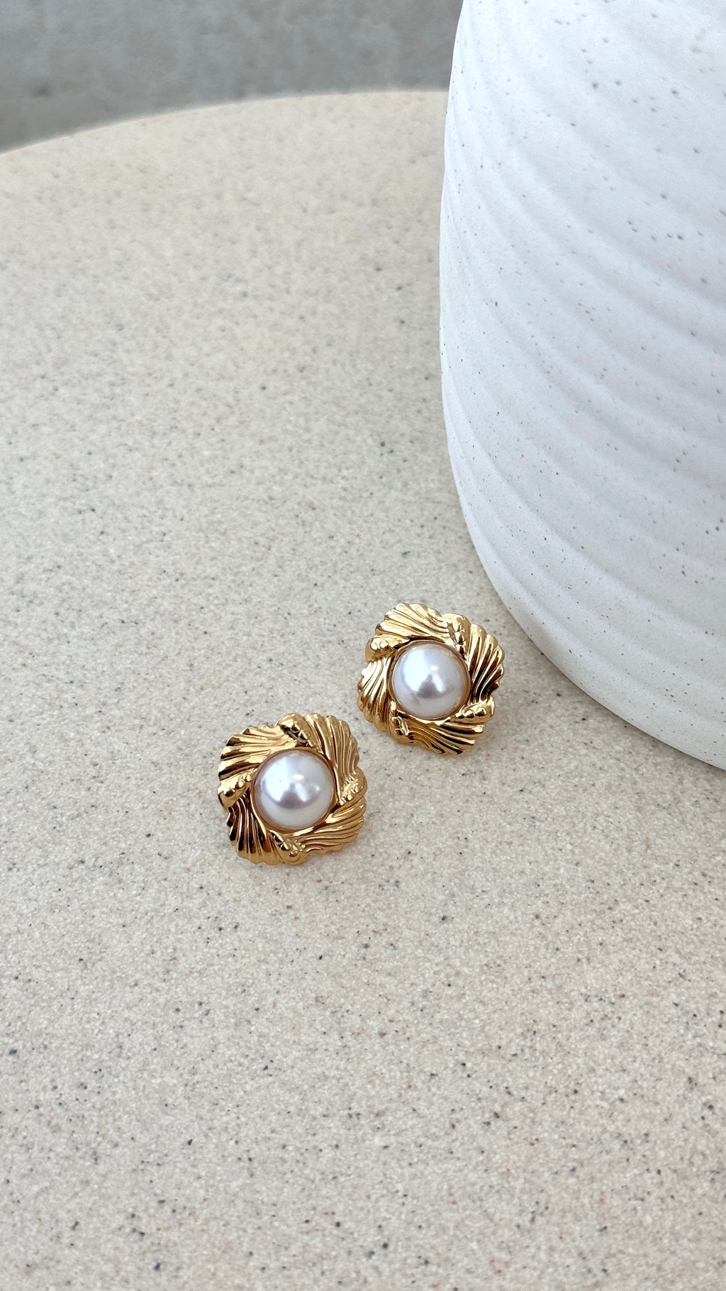 Yasmine 14K Gold Earrings - Gold / Pearl - Billy J