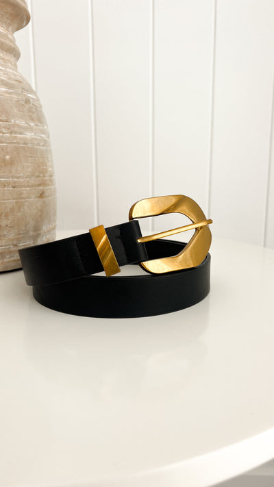 Load image into Gallery viewer, Jace Belt - Black / Gold - Billy J
