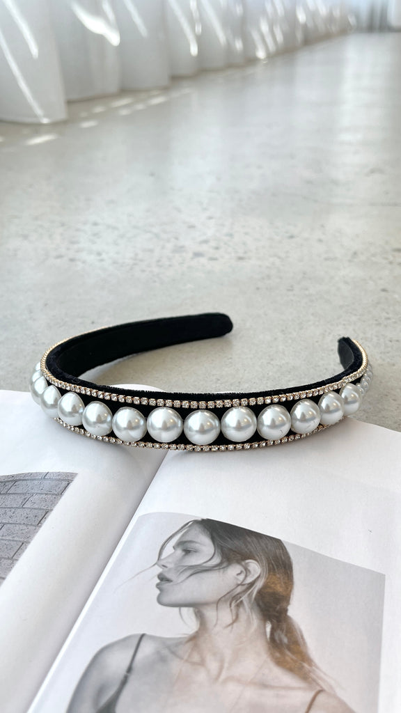 Sana Headband - Black/Pearl - Billy J