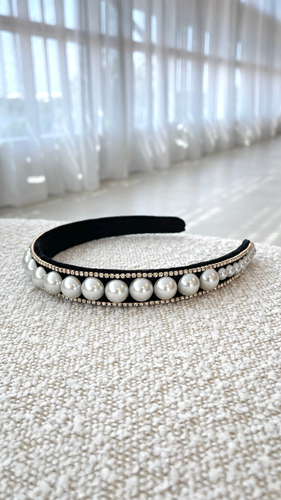 Sana Headband - Black/Pearl - Billy J