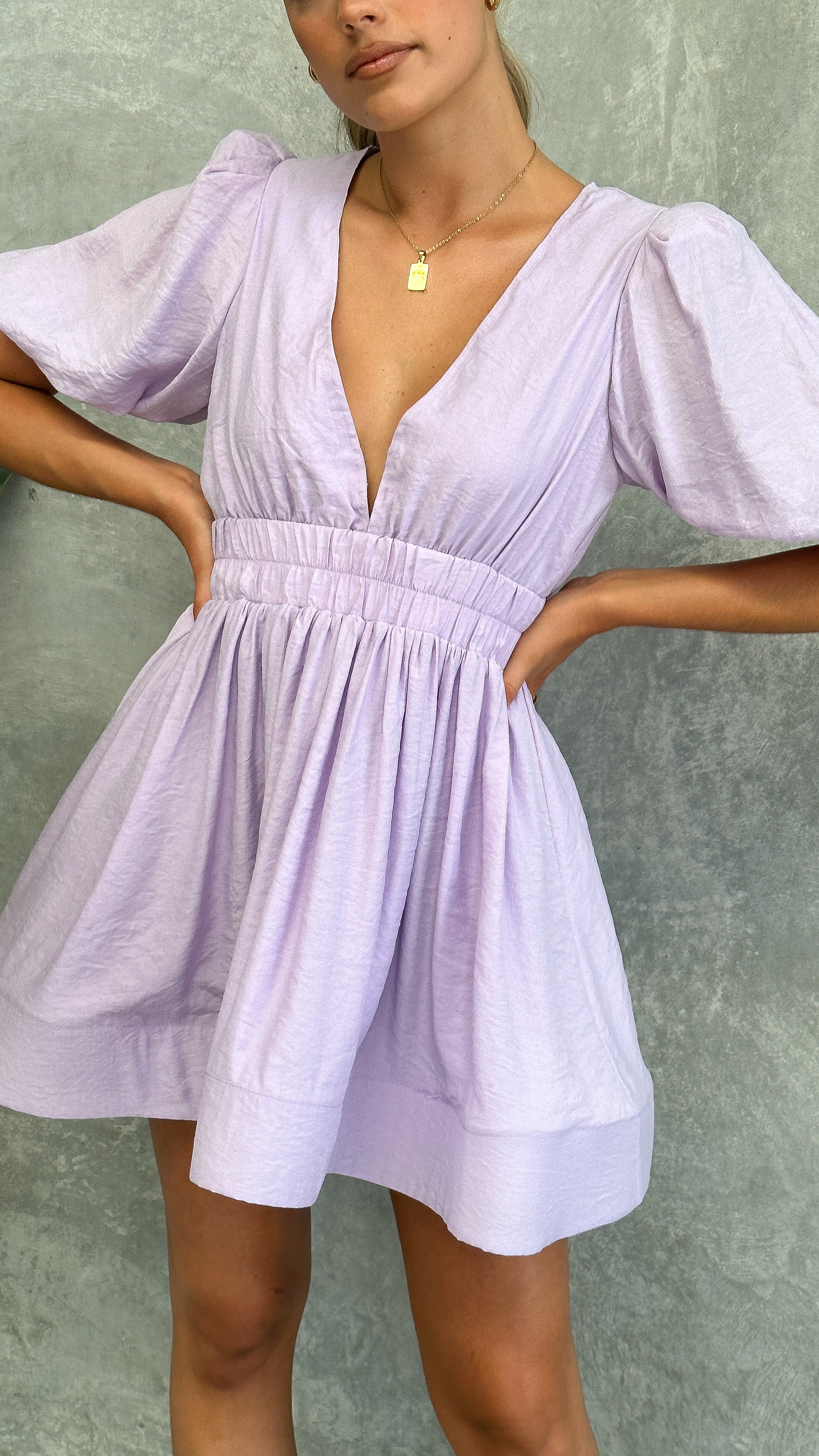 Erin Mini Dress - Lilac - Billy J