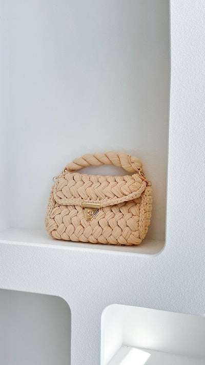 Load image into Gallery viewer, Annabel Chunky Plaited Handbag - Cream - Billy J
