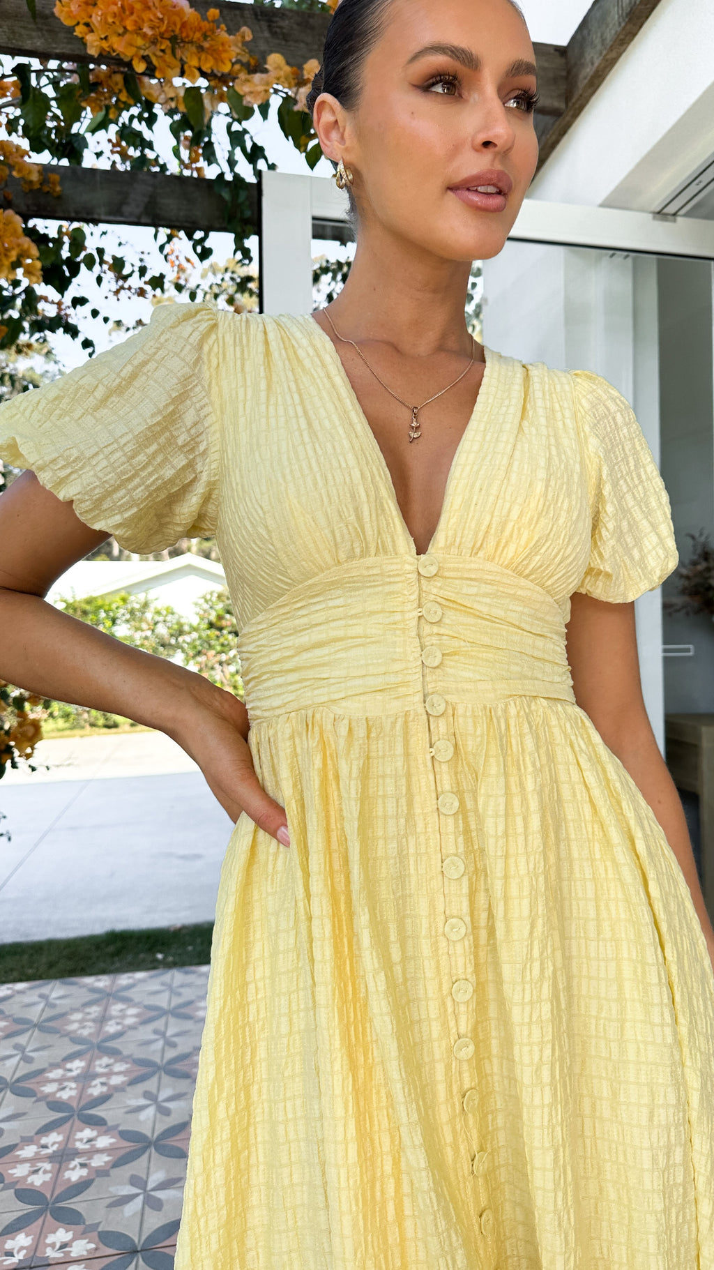 Faiz Maxi Dress - Yellow - Billy J