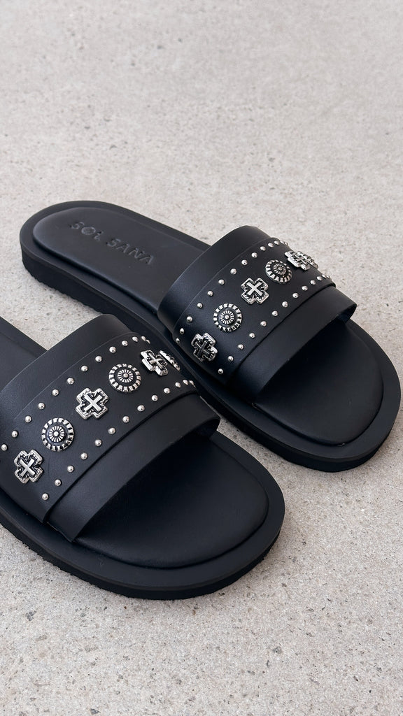 Sol Sana Cleo Slide - Black / Silver - Billy J