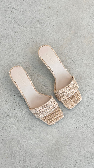 Load image into Gallery viewer, Olga Heel - Natural Raffia - Billy J
