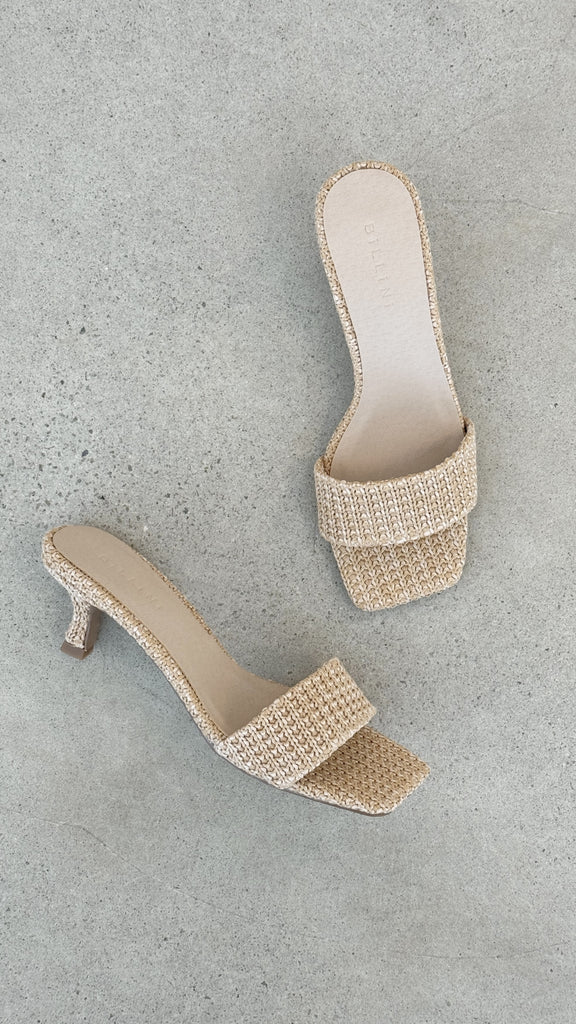 Olga Heel - Natural Raffia - Billy J