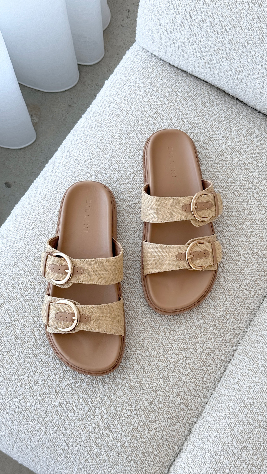 Wilmer Slides - Natural Raffia - Billy J