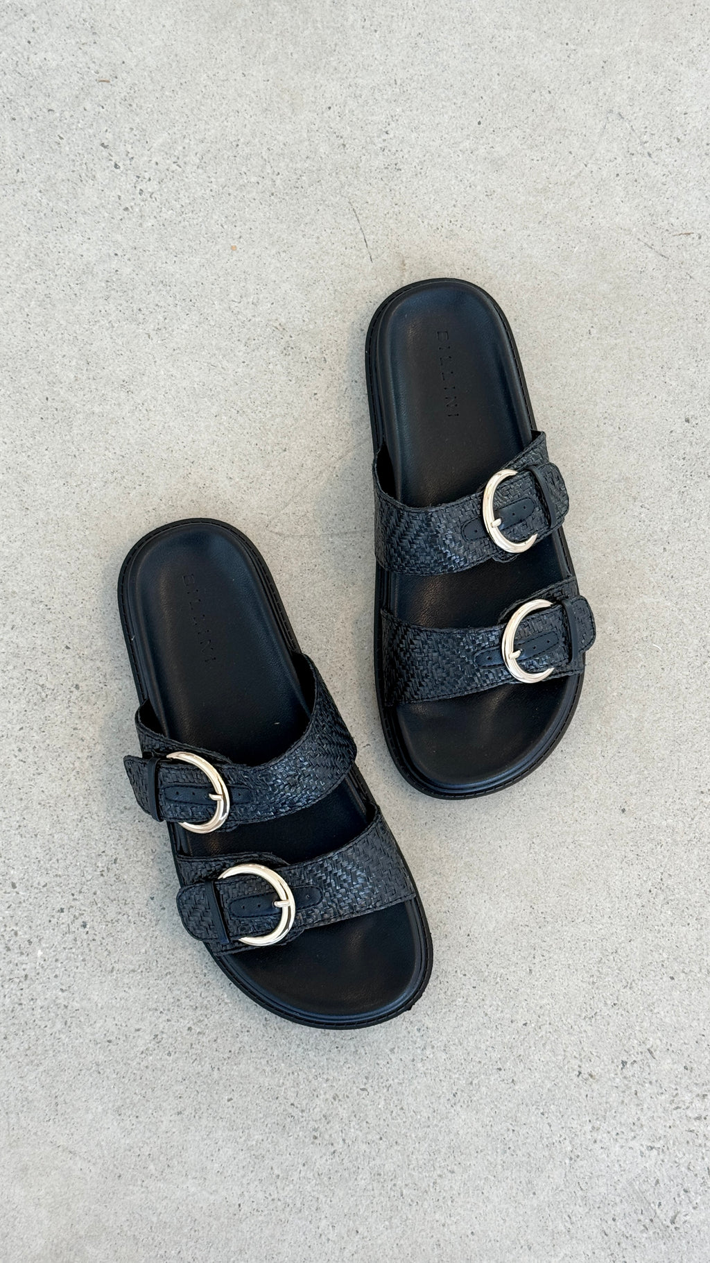 Wilmer Slide - Black Raffia - Billy J