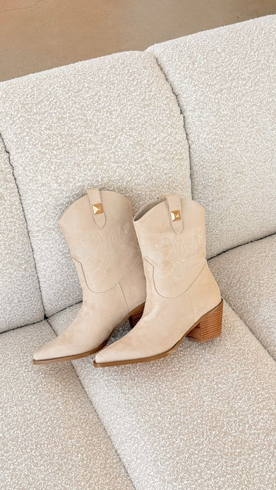 Load image into Gallery viewer, Darla Boot - Sand Suede - Billy J
