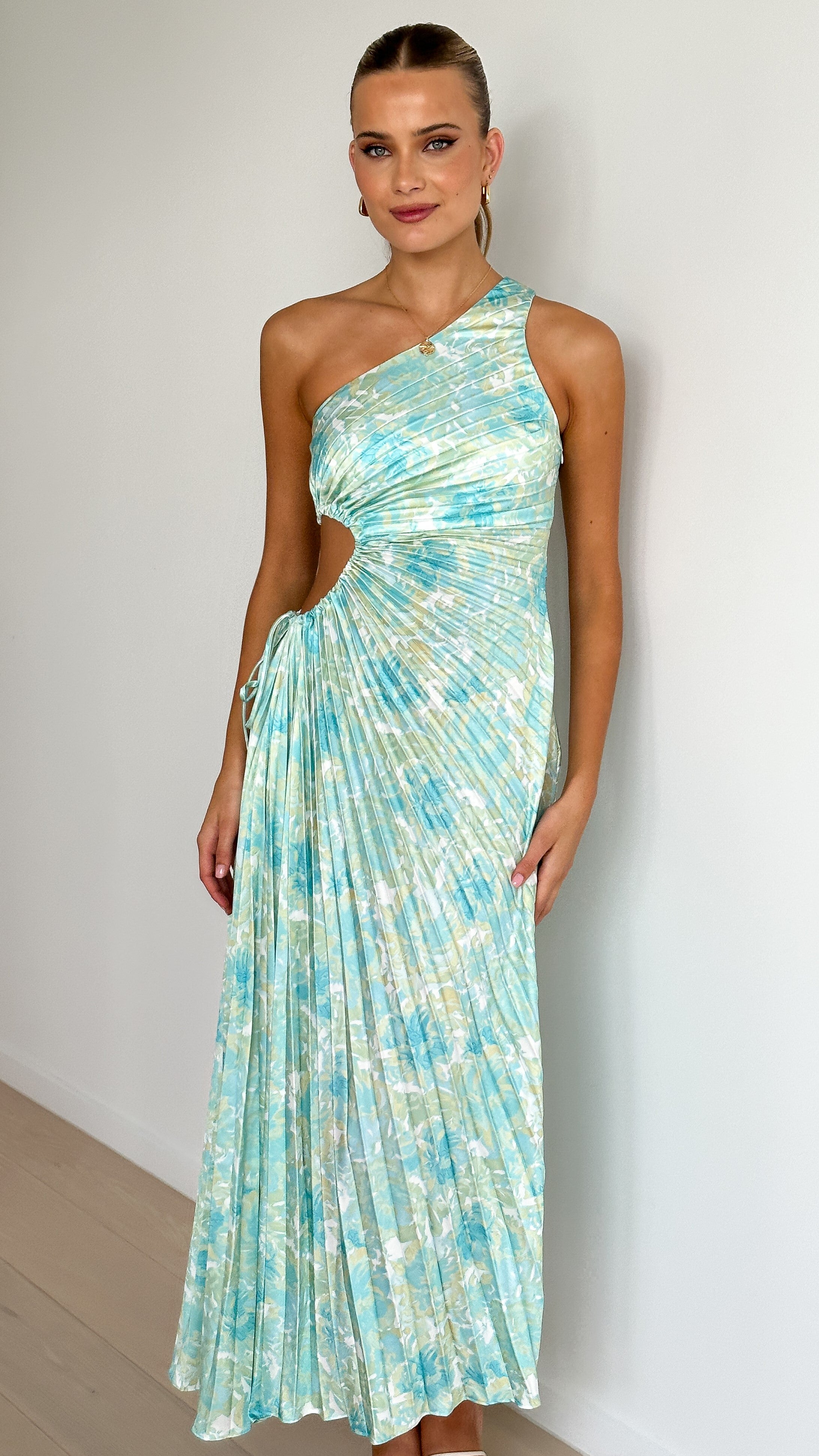 Laken Maxi Dress - Green Floral - Billy J