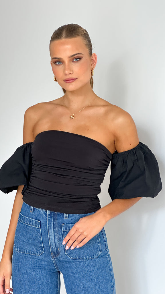 Florence Crop Top - Black - Billy J