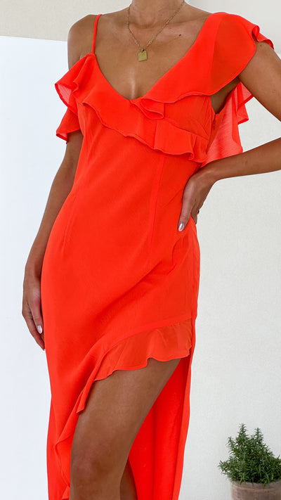 Load image into Gallery viewer, Dalia Maxi Dress - Tangerine - Billy J
