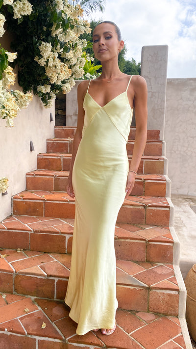 Load image into Gallery viewer, Gisella Maxi Dress - Yellow - Billy J
