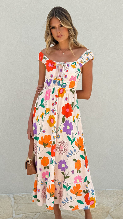 Load image into Gallery viewer, Dallan Maxi Dress - Amsterdam Print - Billy J
