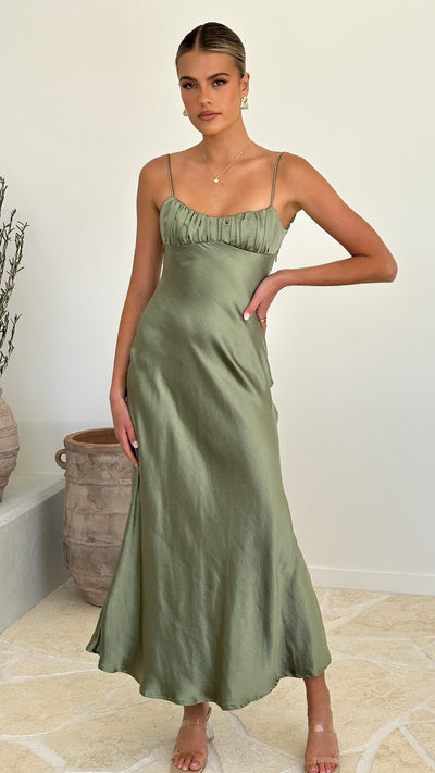 Load image into Gallery viewer, Rue Maxi Dress - Olive - Billy J
