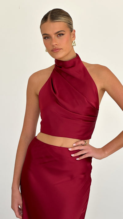 Load image into Gallery viewer, Esther Maxi Skirt - Wine - Billy J
