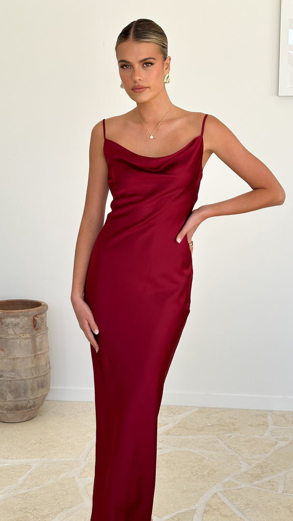 Willow Maxi Dress - Wine - Billy J