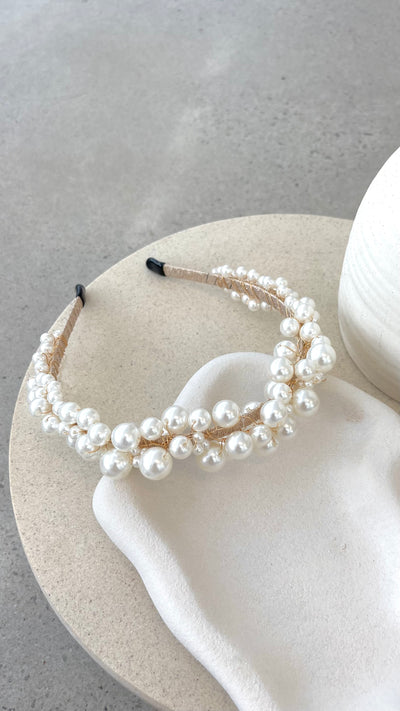 Load image into Gallery viewer, Rochelle Headband - Pearl - Billy J
