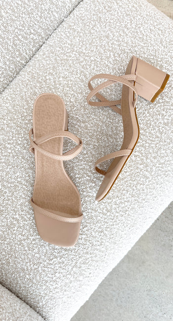 Balton Mule Heels - Nude