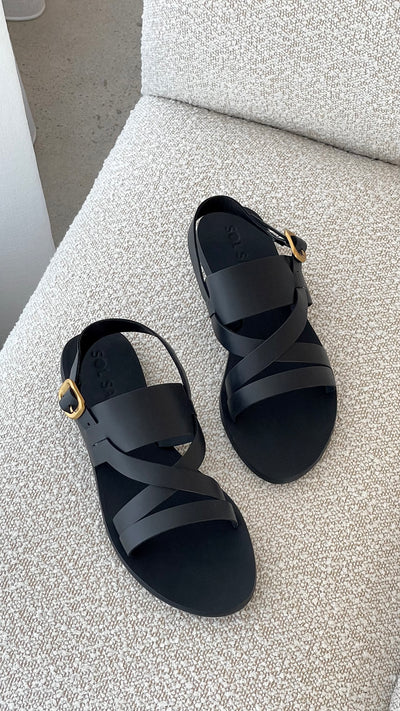 Load image into Gallery viewer, Sol Sana Palermo Sandal - Black - Billy J
