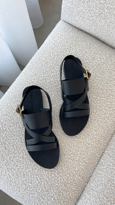 Load image into Gallery viewer, Sol Sana Palermo Sandal - Black - Billy J
