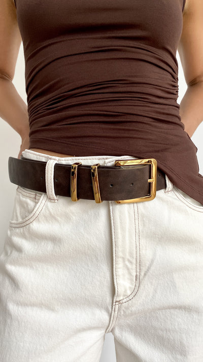 Load image into Gallery viewer, Jabilo Belt - Brown / Gold - Billy J
