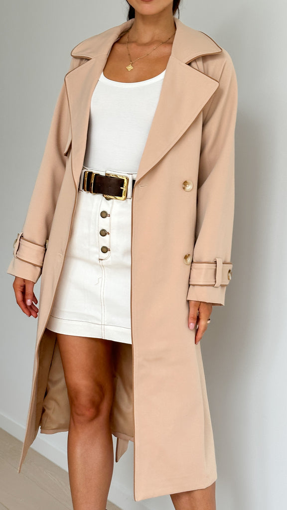 Blanca Trench Coat - Camel - Billy J