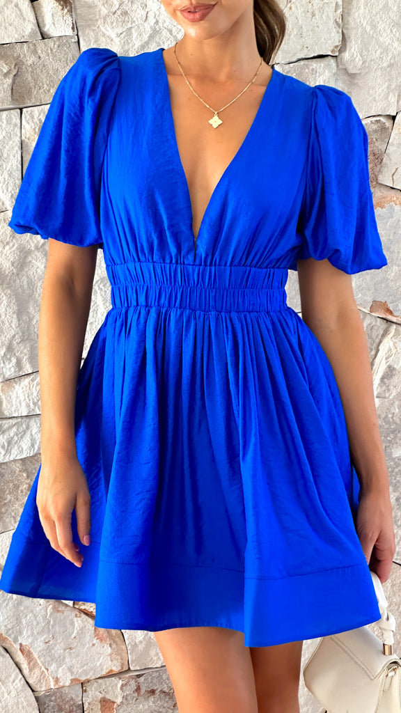 Erin Mini Dress - Royal Blue - Billy J