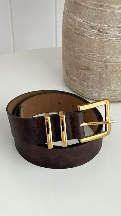 Load image into Gallery viewer, Jabilo Belt - Brown / Gold - Billy J
