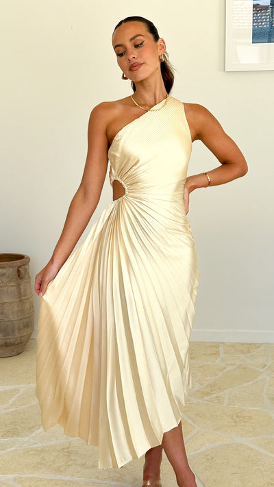 Load image into Gallery viewer, Olivia Maxi Dress - Lemon - Billy J
