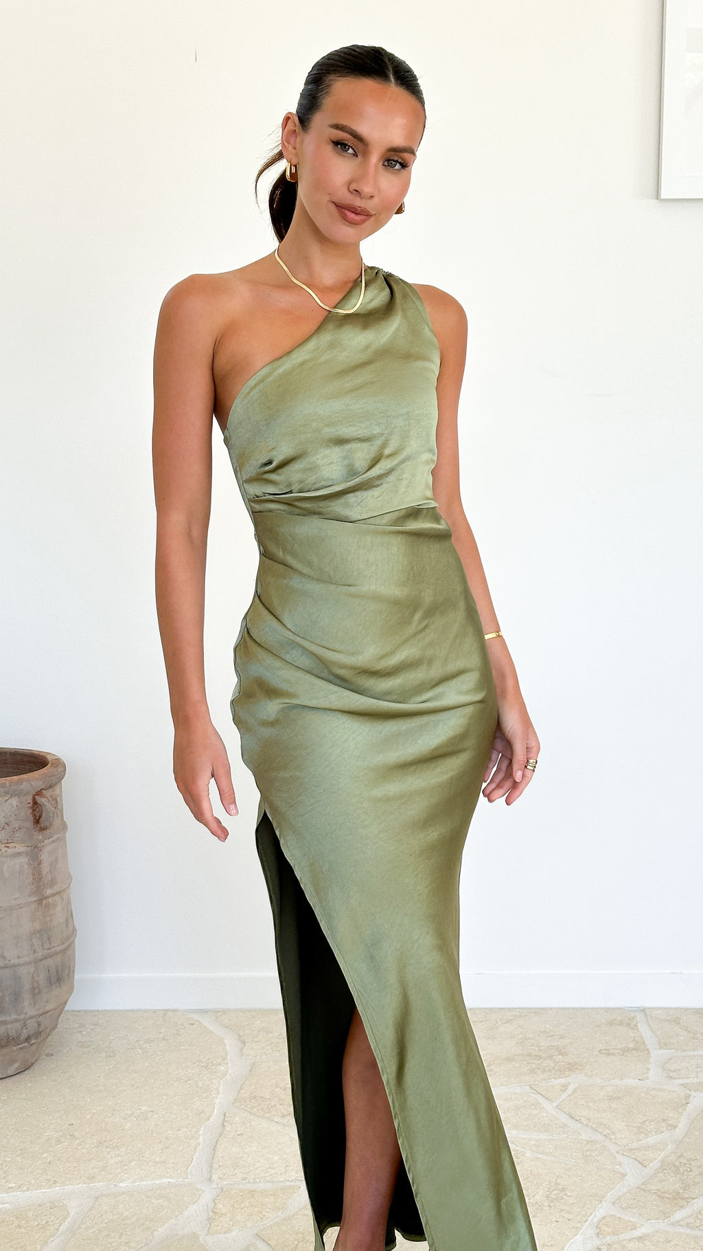 Jenna Maxi Dress - Olive - Billy J