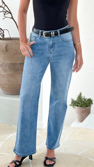 Load image into Gallery viewer, Demi Wide Leg Jeans - Denim - Billy J
