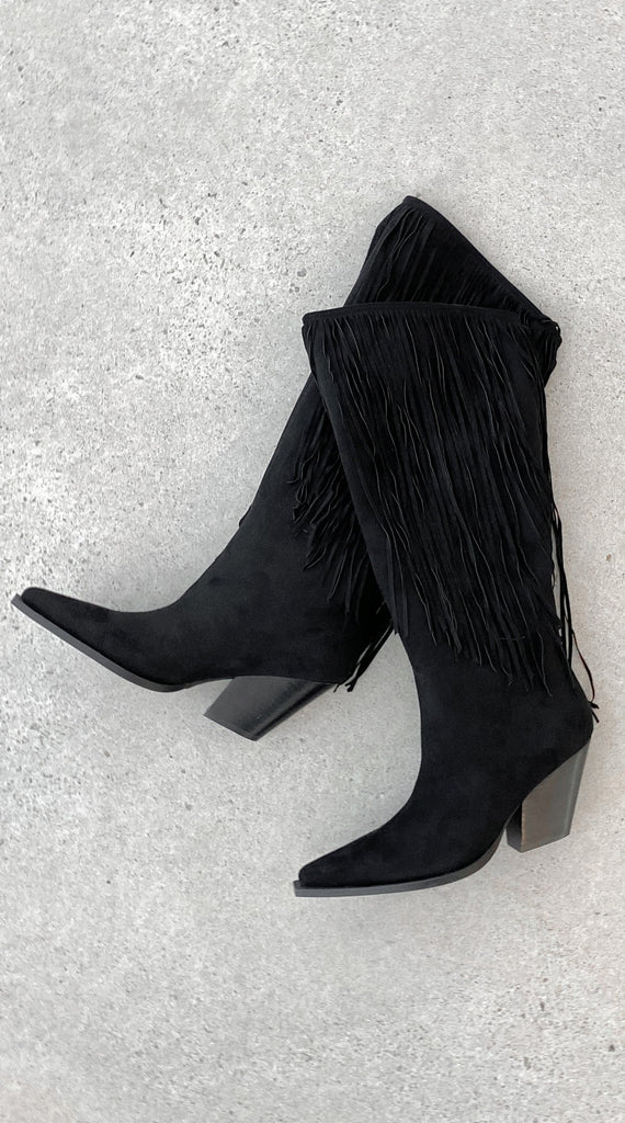 Evette Boots - Black Suede - Billy J