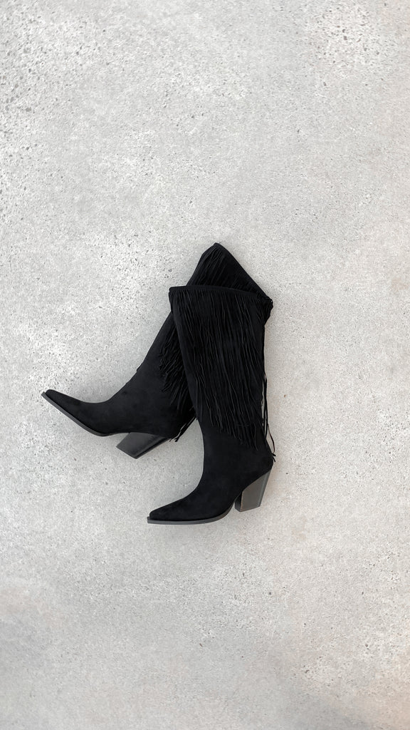 Evette Boots - Black Suede - Billy J