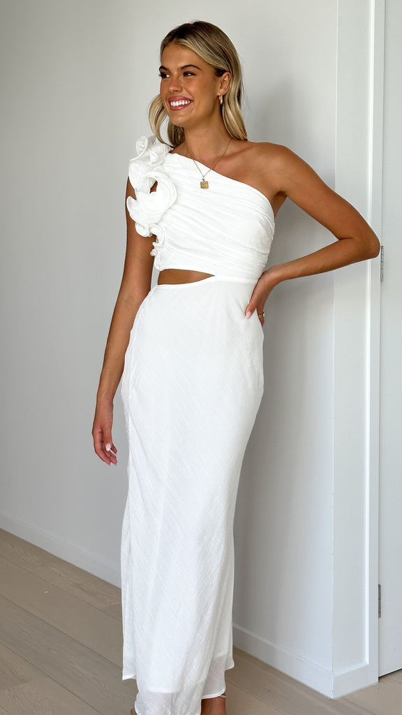 Amina Maxi Dress - White - Billy J