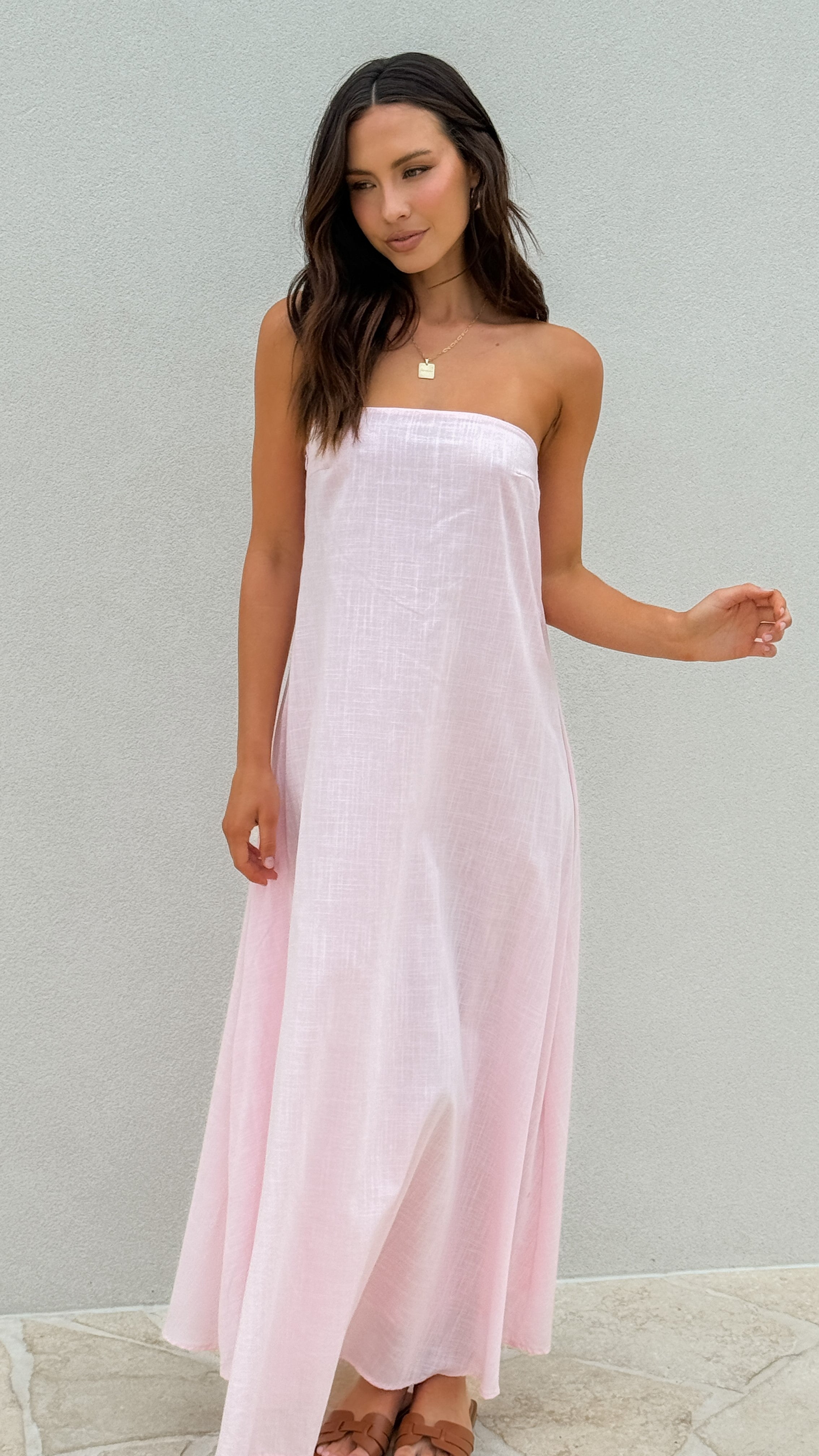 Connie Maxi Dress - Baby Pink - Billy J