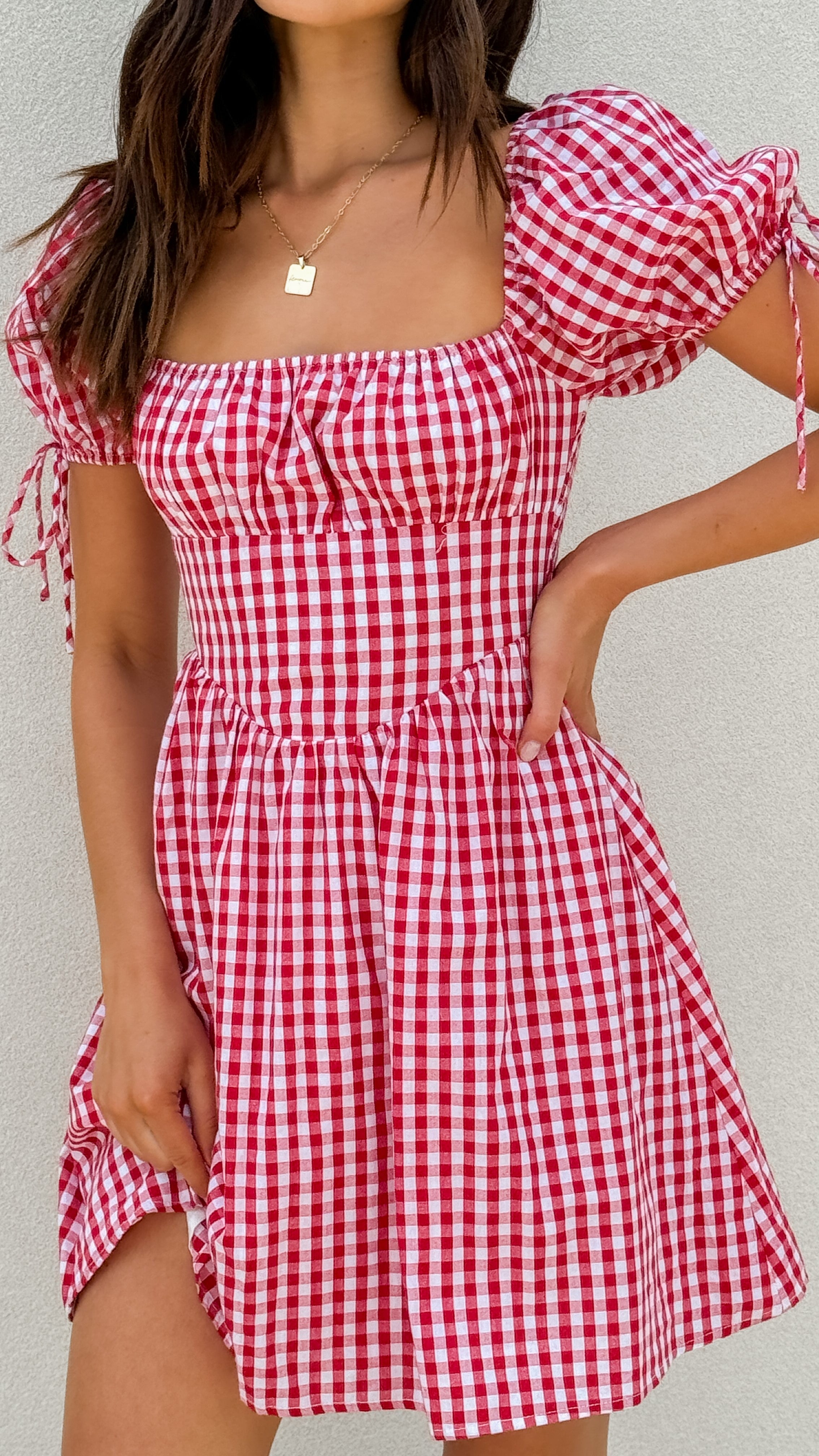 Takashi Mini Dress - Picnic Red - Billy J