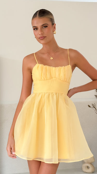 Load image into Gallery viewer, Ciele Mini Dress - Lemon - Billy J
