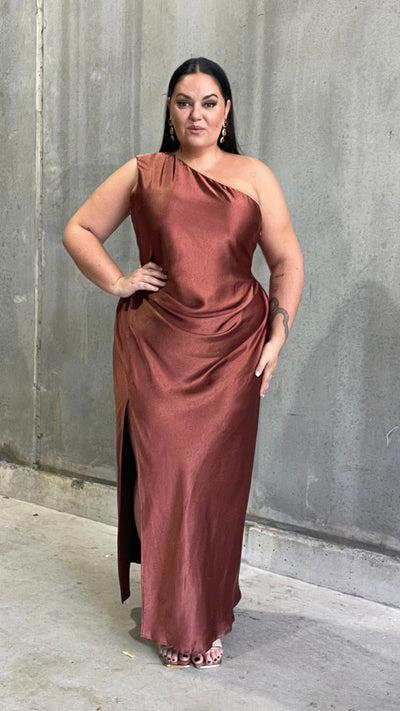 Load image into Gallery viewer, Victoria Maxi Dress - Rust - Billy J
