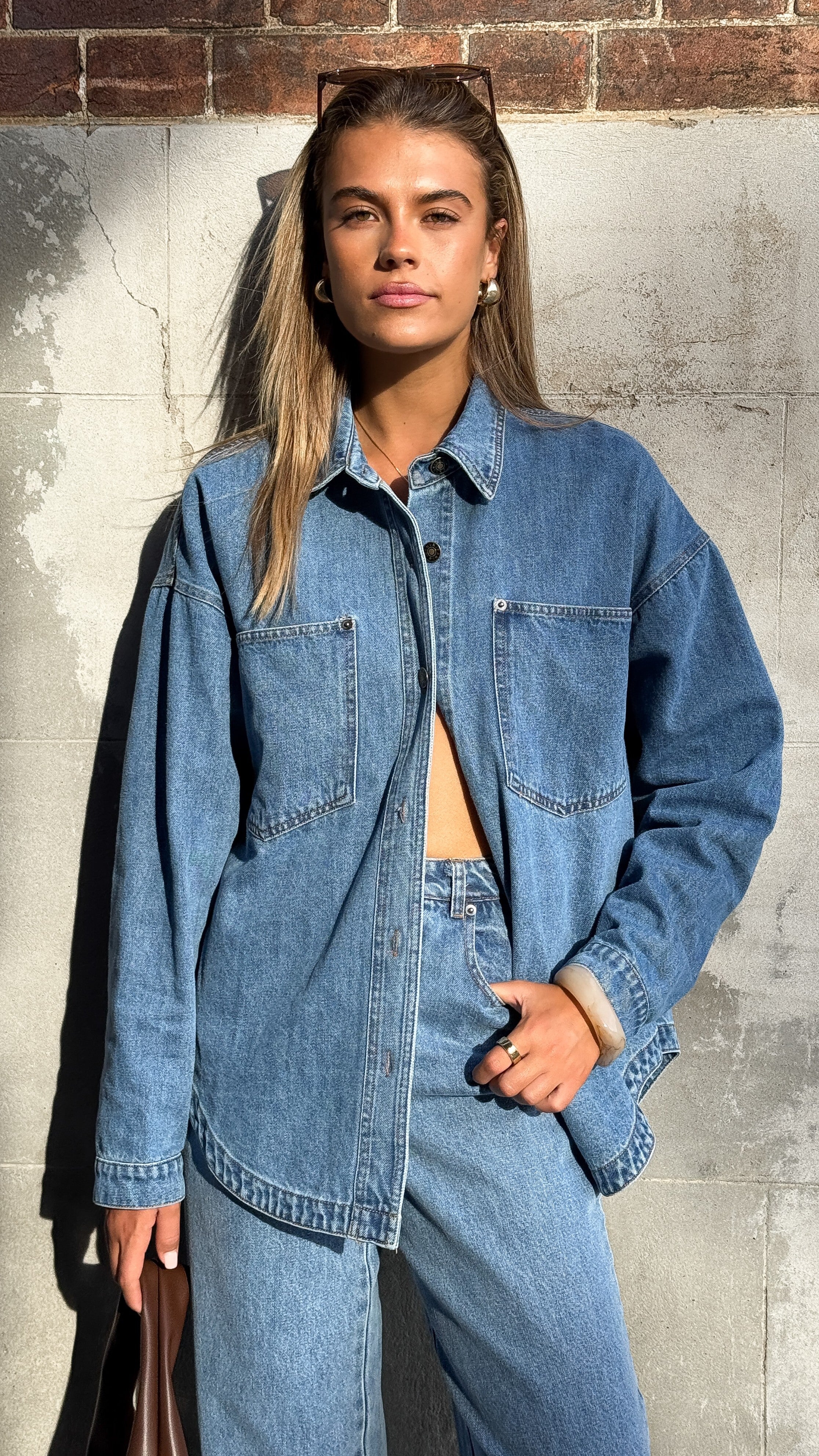 Zaeli Denim Shirt - Mid Blue - Buy Women's Denim - Billy J