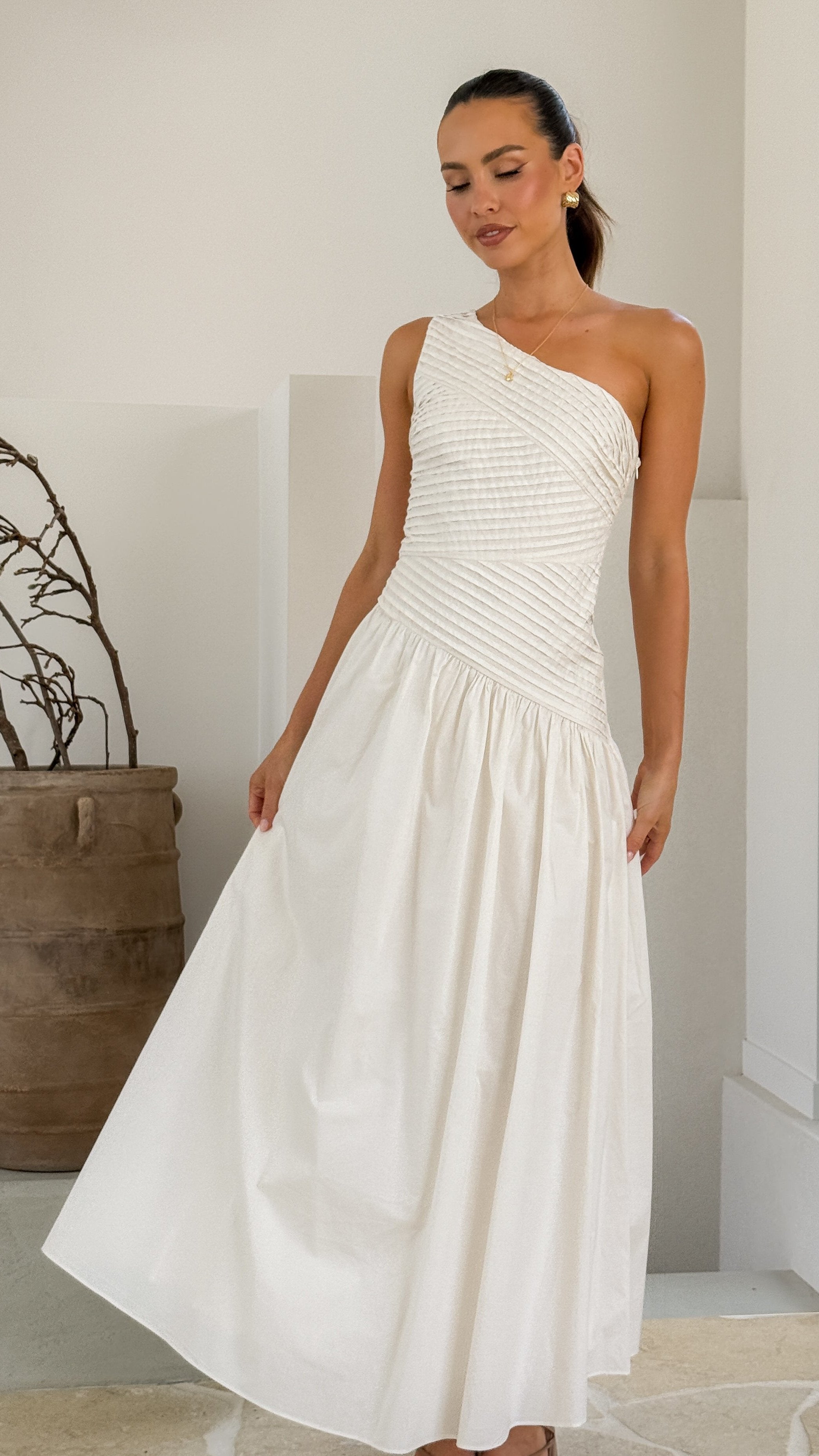 Utopia Maxi Dress - Off White - Billy J