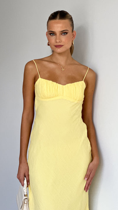 Load image into Gallery viewer, Galina Maxi Dress - Yellow - Billy J
