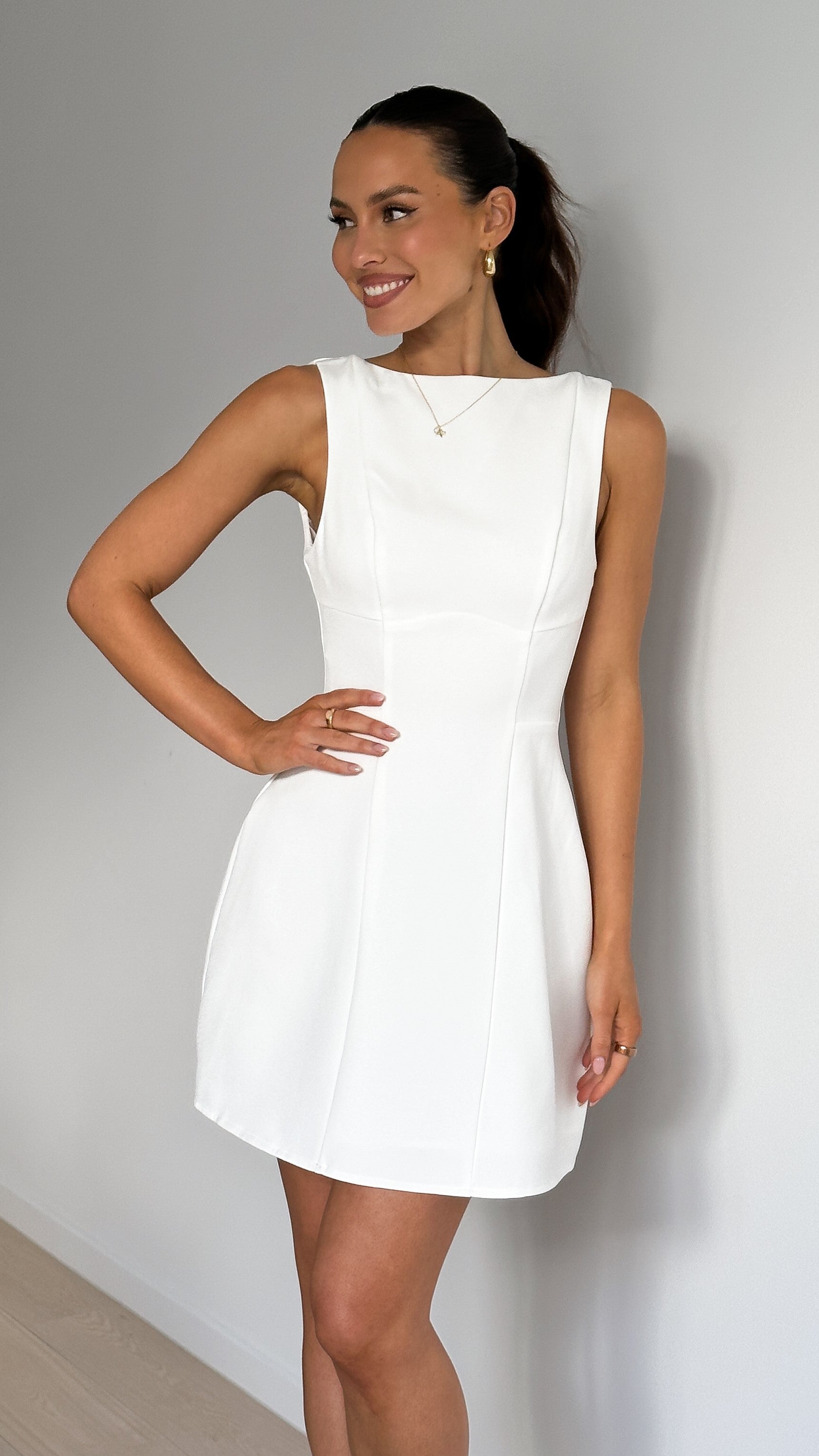 Rafiki Mini Dress - White - Billy J