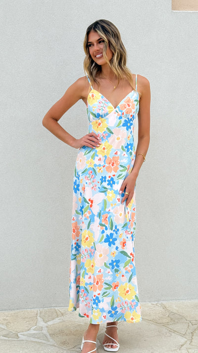 Load image into Gallery viewer, Dream Maxi Dress - Blue Summer - Billy J
