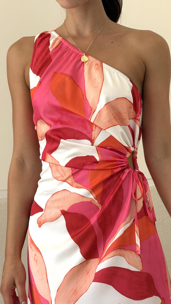 Talisa Maxi Dress - Pink / Orange Floral - Billy J