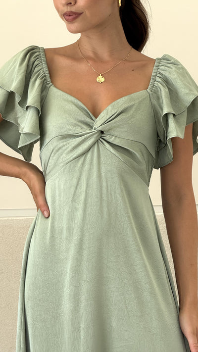 Load image into Gallery viewer, Averianna Maxi Dress - Sage - Billy J
